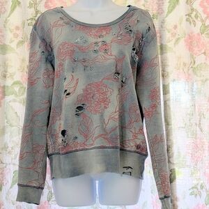 True Religion y2k Floral Sweatshirt - Medium